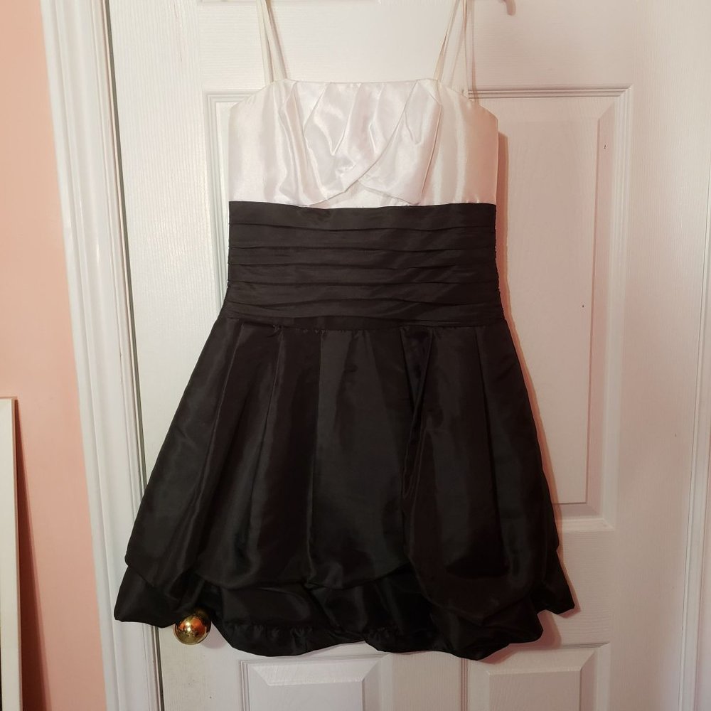 Juno Dress Collection Strapless Black and White Dress